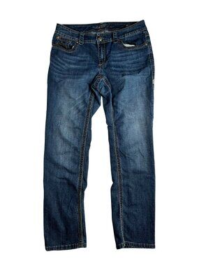 Melissa McCarthy Seven7 Jeans Women's 14W Blue Midrise Straight Stretch